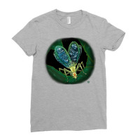 Green Heartsong From Narrowwinged Tree Cricket Quo Ladies Fitted T-shirt | Artistshot