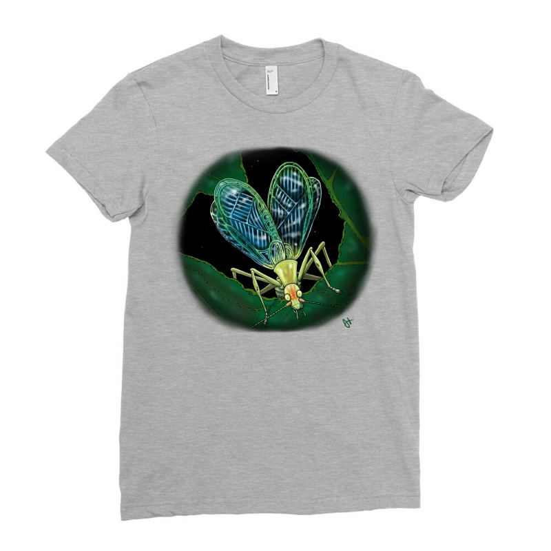 Green Heartsong From Narrowwinged Tree Cricket Quo Ladies Fitted T-Shirt by kejaboant | Artistshot