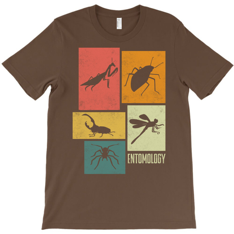 Entomology Entomologist Insects Silhouettes Blue T-shirt | Artistshot