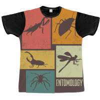 Entomology Entomologist Insects Silhouettes Blue Graphic T-shirt | Artistshot