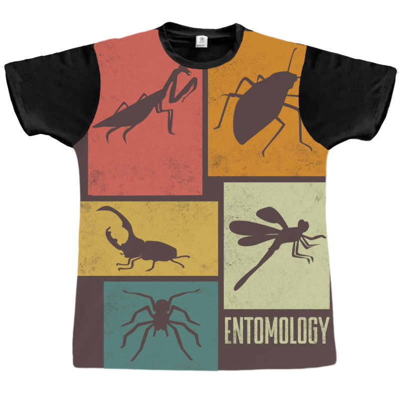 Entomology Entomologist Insects Silhouettes Blue Graphic T-shirt | Artistshot