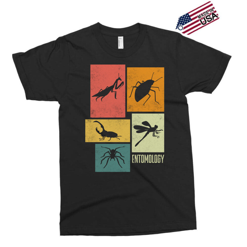 Entomology Entomologist Insects Silhouettes Blue Exclusive T-shirt | Artistshot