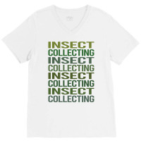 Green Text Insect Collecting Yellow V-neck Tee | Artistshot