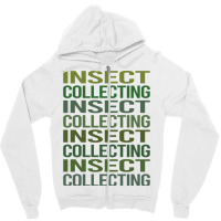 Green Text Insect Collecting Yellow Zipper Hoodie | Artistshot