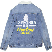 Insects Quote For A Insect Scientist Yellow Unisex Sherpa-lined Denim Jacket | Artistshot