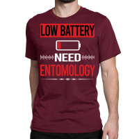 Low Battery Entomology Entomologist Insect Insects Classic T-shirt | Artistshot