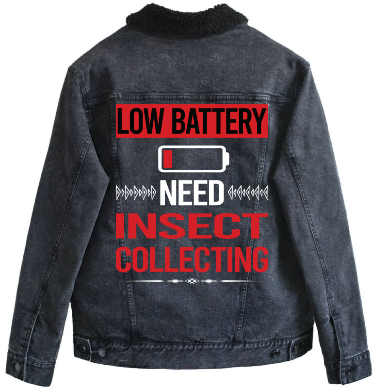 Low Battery Insect Collecting Girl Unisex Sherpa-lined Denim Jacket | Artistshot