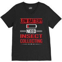 Low Battery Insect Collecting Girl V-neck Tee | Artistshot