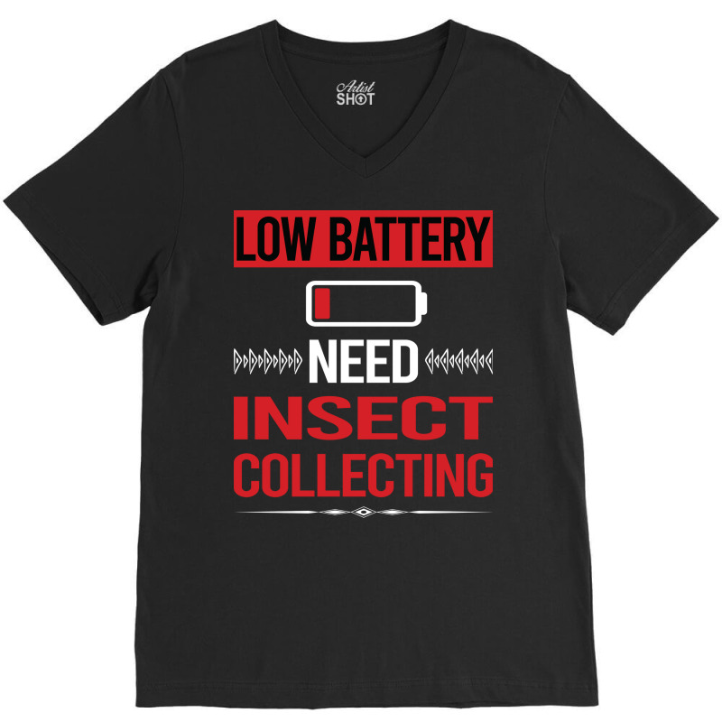 Low Battery Insect Collecting Girl V-neck Tee | Artistshot