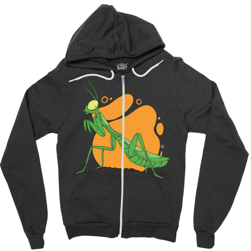 Praying Mantis Cute Zipper Hoodie | Artistshot