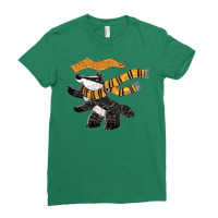 Badger In Scarf For Wizards Ladies Fitted T-shirt | Artistshot