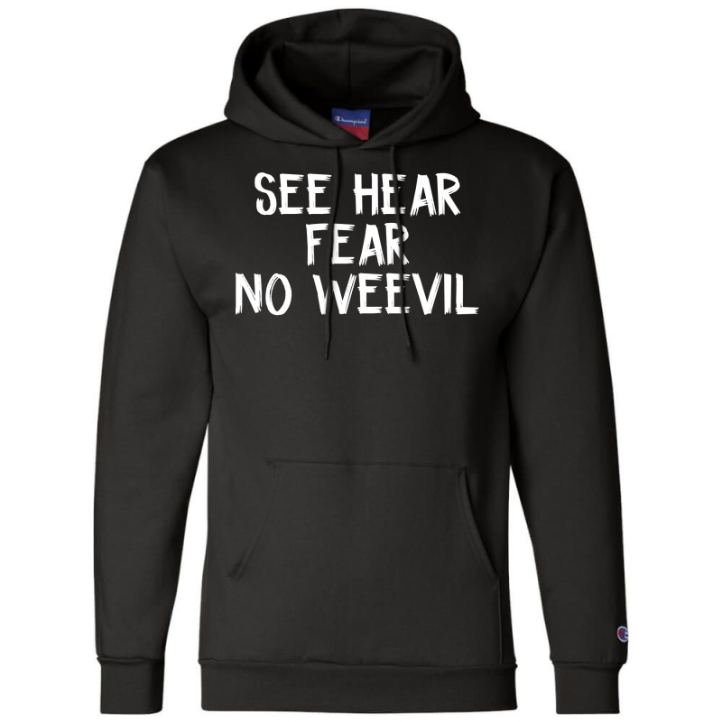 See Hear Fear No Weevil Retro Champion Hoodie | Artistshot