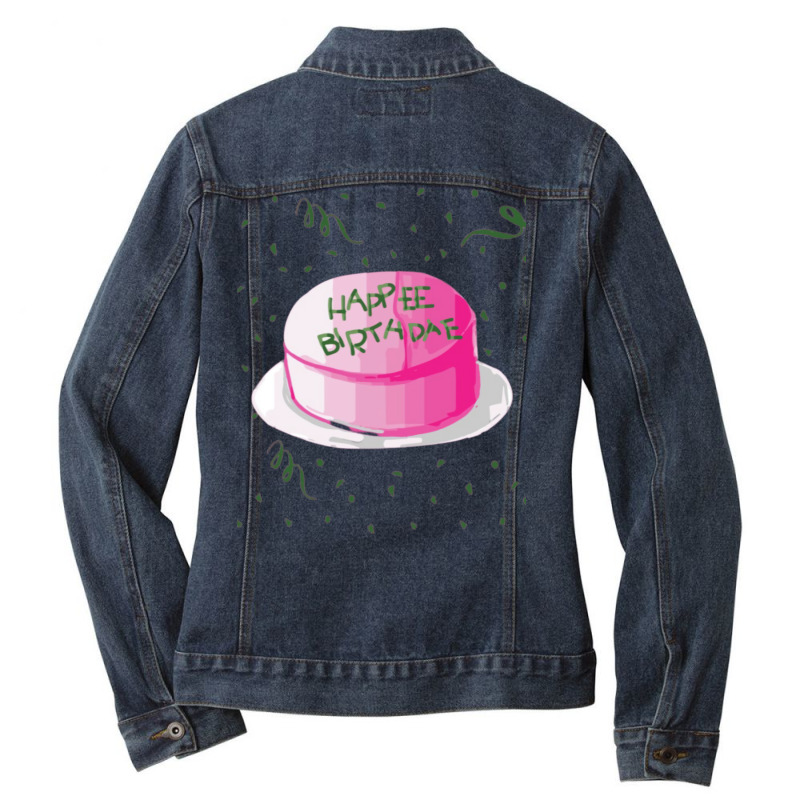 Birthday Cake For Wizards Ladies Denim Jacket by incilafirgaz | Artistshot