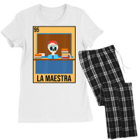 La Maestra Floral Skull Spanish Latina Bilingual T Women's Pajamas Set | Artistshot