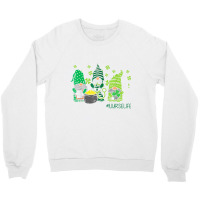 Nurse Life Gnomes Irish St Patricks Day Shamrock F Crewneck Sweatshirt | Artistshot