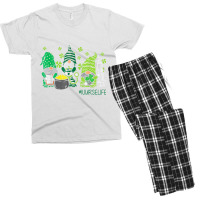 Nurse Life Gnomes Irish St Patricks Day Shamrock F Men's T-shirt Pajama Set | Artistshot