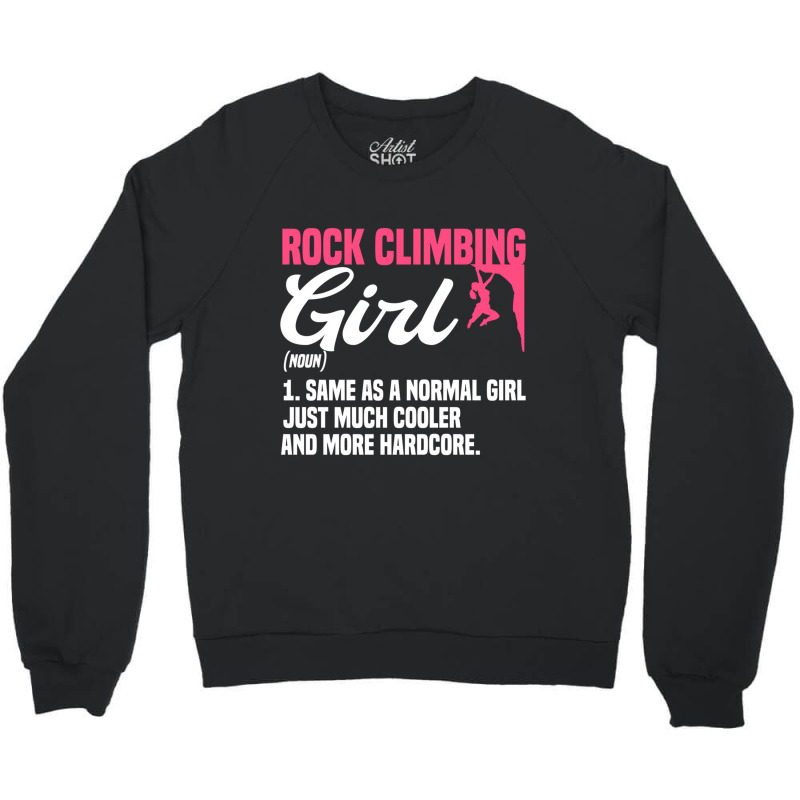 Bouldering Girls Climber Boulderer Artificial Rock Crewneck Sweatshirt | Artistshot