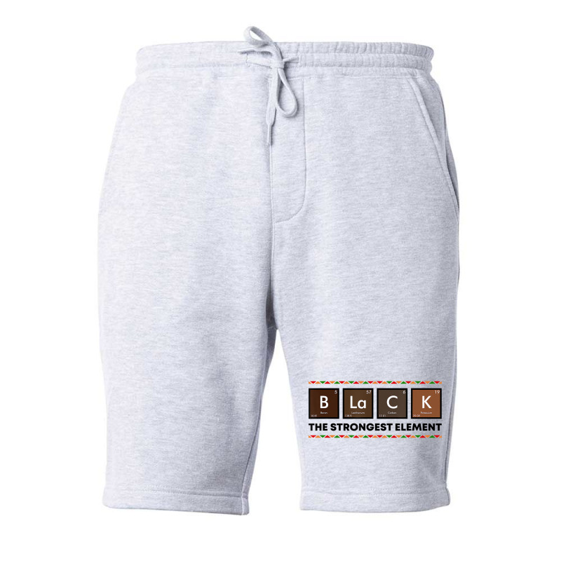 Black The Strongest Element Bhm Melanin Black Hist Fleece Short | Artistshot