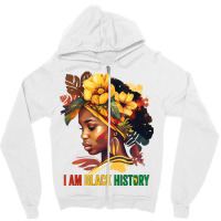 I Am Black History Women Girls Black Queen Month H Zipper Hoodie | Artistshot