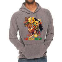 I Am Black History Women Girls Black Queen Month H Vintage Hoodie | Artistshot