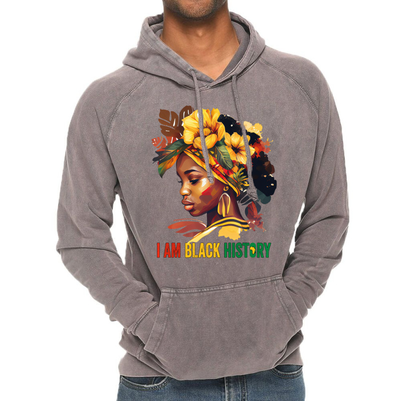 I Am Black History Women Girls Black Queen Month H Vintage Hoodie | Artistshot