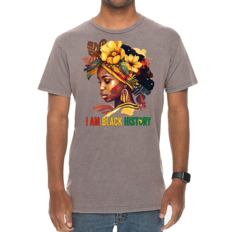 I Am Black History Women Girls Black Queen Month H Vintage T-shirt | Artistshot