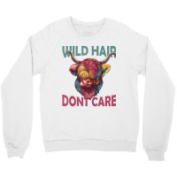 Cowgirl Wild Hair Dont Care Scottish Highland Cows Crewneck Sweatshirt | Artistshot