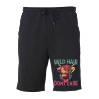 Cowgirl Wild Hair Dont Care Scottish Highland Cows Fleece Short | Artistshot