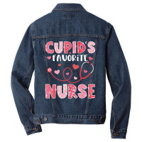 Cupid's Favorite Nurse Valentine's Day T Shirt Men Denim Jacket | Artistshot