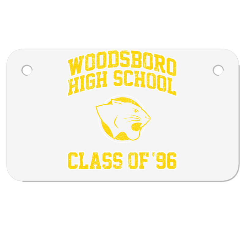 Woodsboro High School Class Of 96 Motorcycle License Plate By Dityhoukj