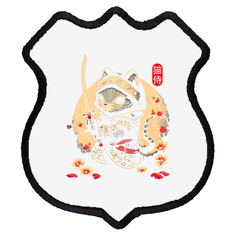 Japanese Samurai Cat Tattoo, Kawaii Ninja Cat T Sh Shield Patch | Artistshot