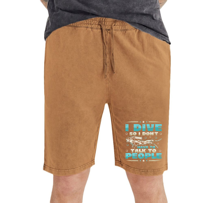 I Dive So I DonÂ´t Have To Talk To People Diver Vintage Short | Artistshot