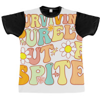 Groovy Surviving Purely Out Of Spite A Humorous Fu Graphic T-shirt | Artistshot