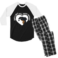 Just A Girl Who Loves Aussies Australian Shepherd Men's 3/4 Sleeve Pajama Set | Artistshot