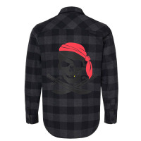 Lets Get Shipwrecked Cat Skull Pirate Gasparilla P Flannel Shirt | Artistshot