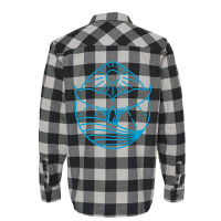 Blue Whale Tail Lineart Flannel Shirt | Artistshot