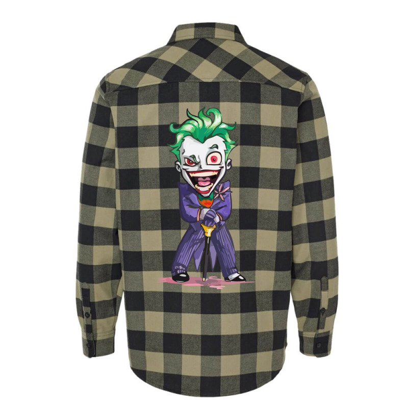 Joker (dc)  (low Poly Abstract) Fanart (zoomout Effect) Flannel Shirt | Artistshot