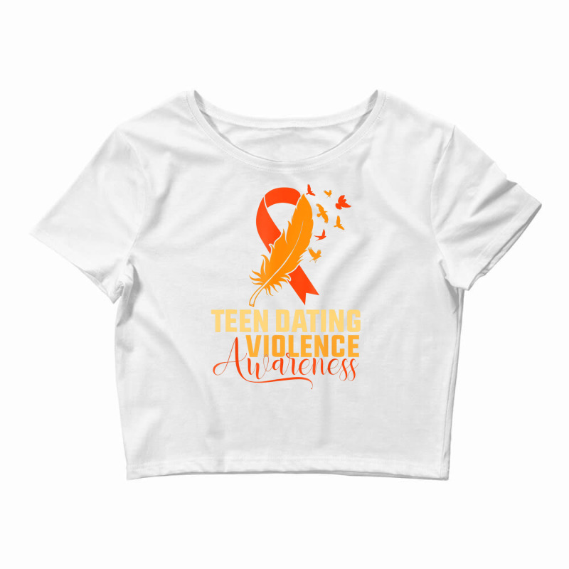 In February We Wear Orange Teen Dating Violence Aw Crop Top by kasseluk | Artistshot