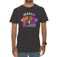 Heavily A Meditated Funny Meditation & Yoga Colorf Vintage T-shirt | Artistshot