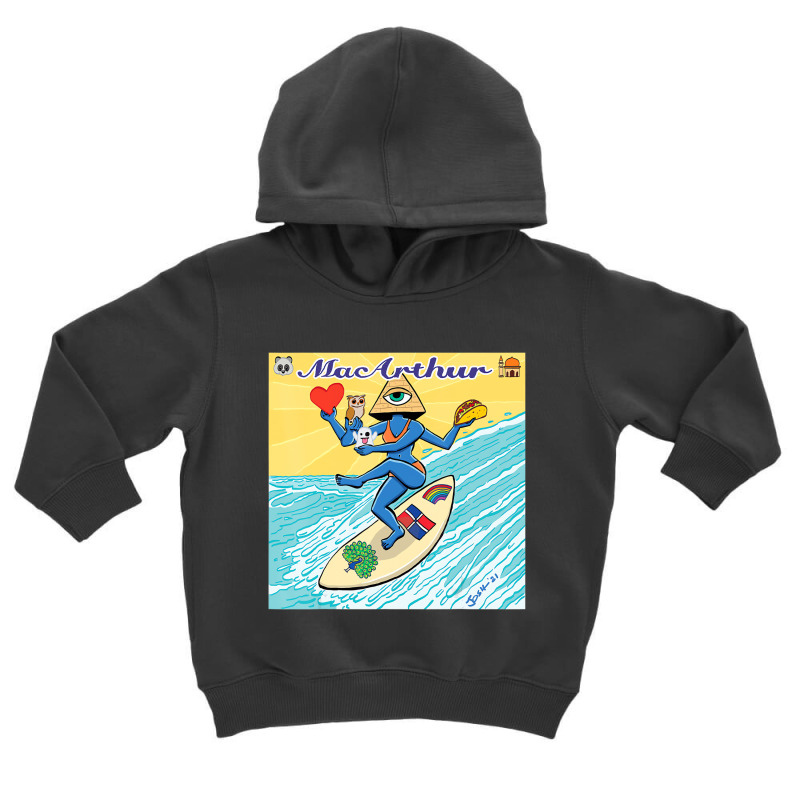 Macarthur   Surfing Pyramid Text Goddess T Shirt Toddler Hoodie | Artistshot