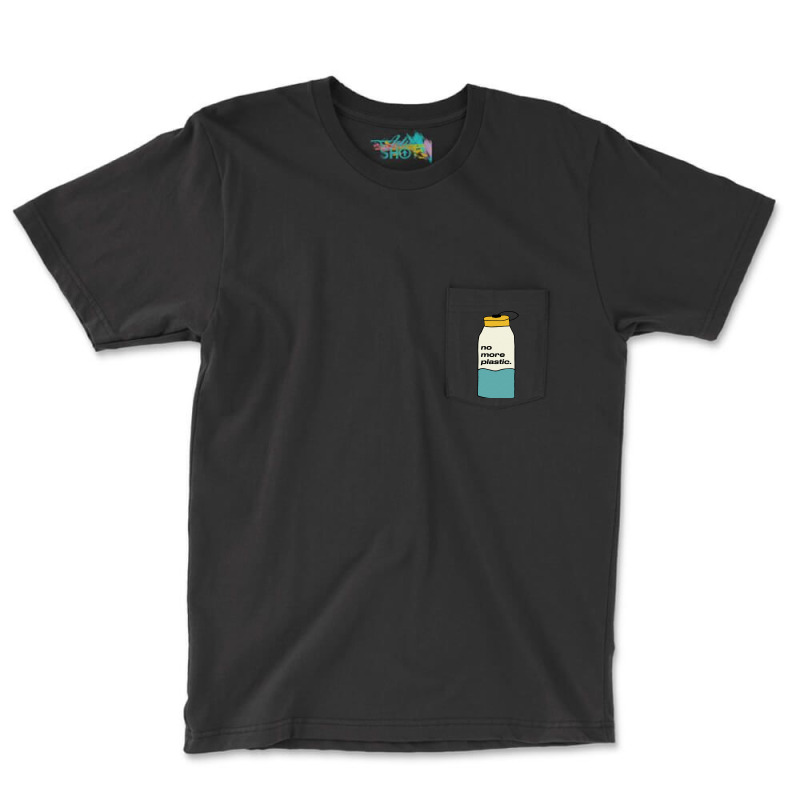 No More Plastic Green Pocket T-shirt | Artistshot