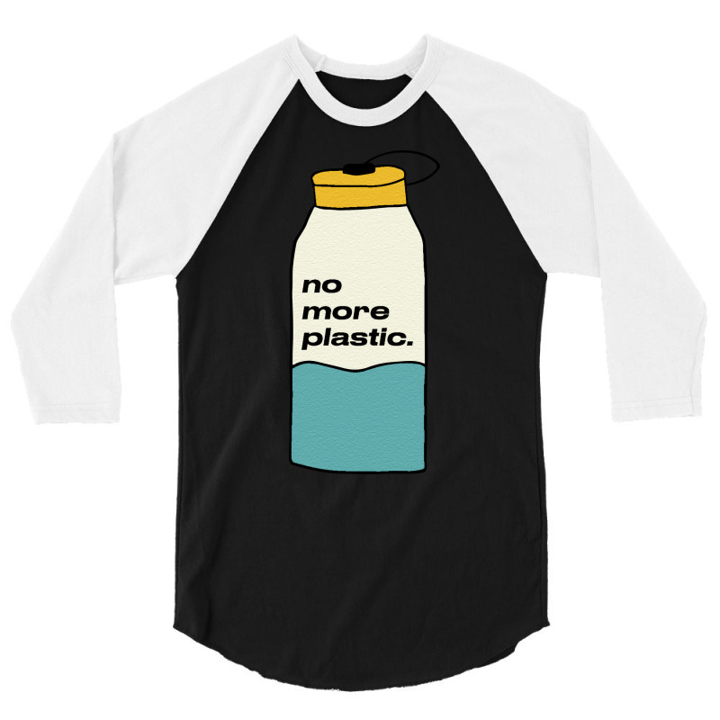 No More Plastic Green 3/4 Sleeve Shirt | Artistshot