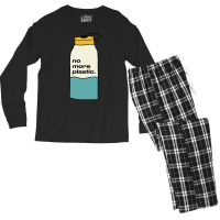 No More Plastic Green Men's Long Sleeve Pajama Set | Artistshot