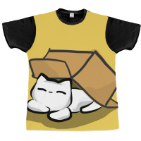 Cat And Cardboard Cool Graphic T-shirt | Artistshot