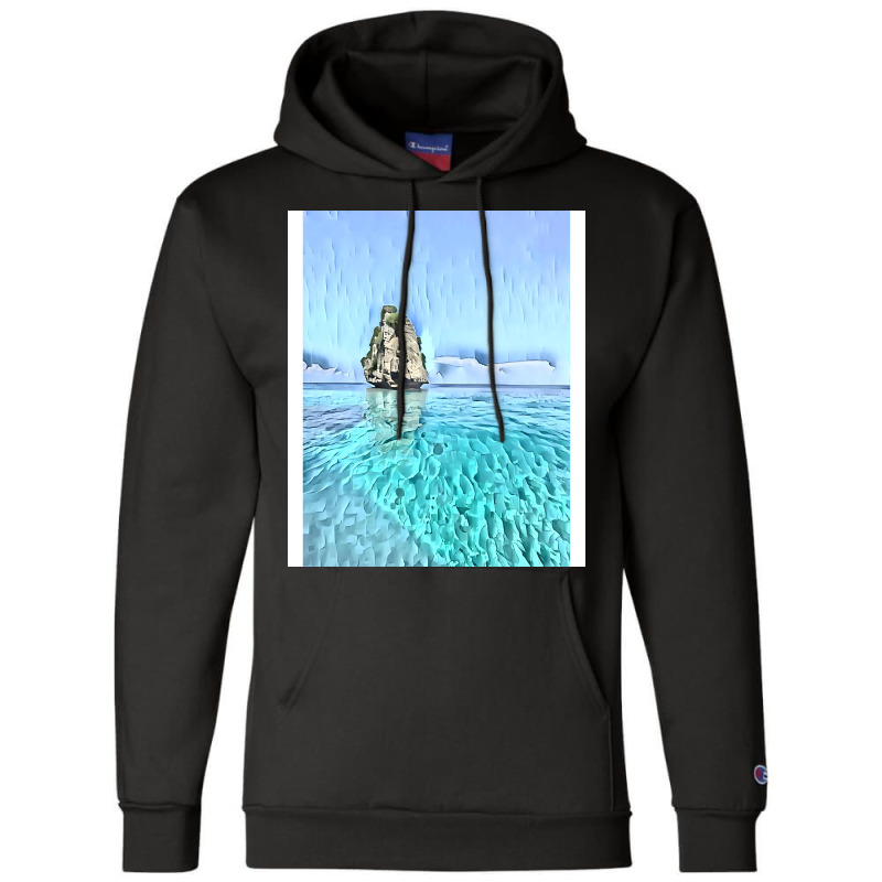 The Majestic Shoreline Seaside Art Champion Hoodie | Artistshot