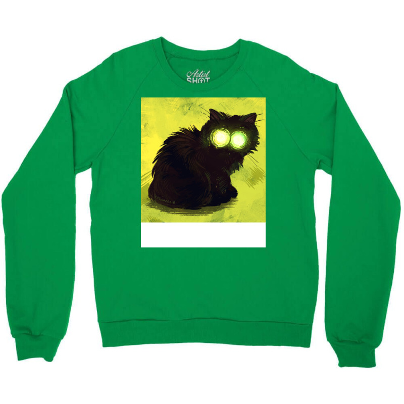 The Glowyeyed Looker Yellow Crewneck Sweatshirt by leboroblisw | Artistshot