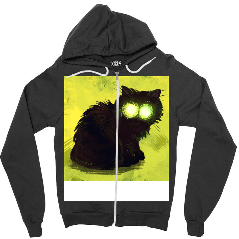 The Glowyeyed Looker Yellow Zipper Hoodie by leboroblisw | Artistshot