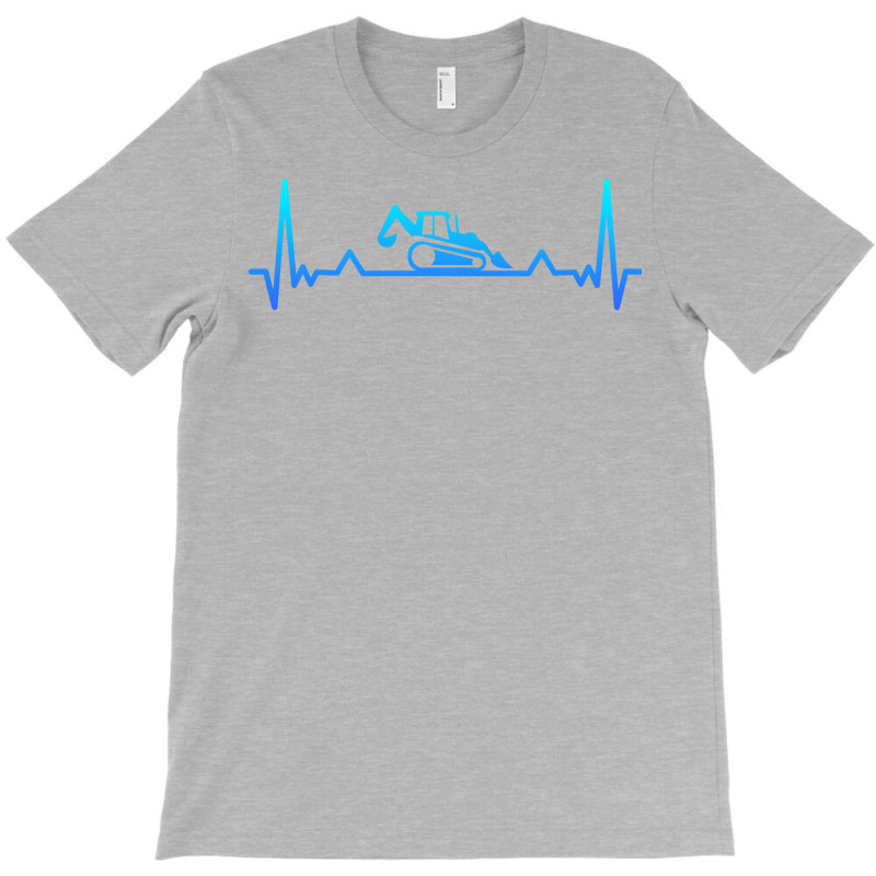 Backhoe Heartbeat Excavator And Digger Gift Dad 80 T-shirt | Artistshot