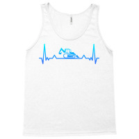 Backhoe Heartbeat Excavator And Digger Gift Dad 80 Tank Top | Artistshot