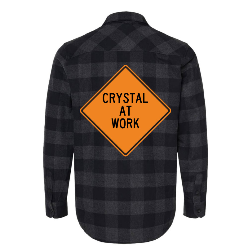 Crystal At Work Funny Warning Sign Summer Flannel Shirt by brosigwetiel | Artistshot